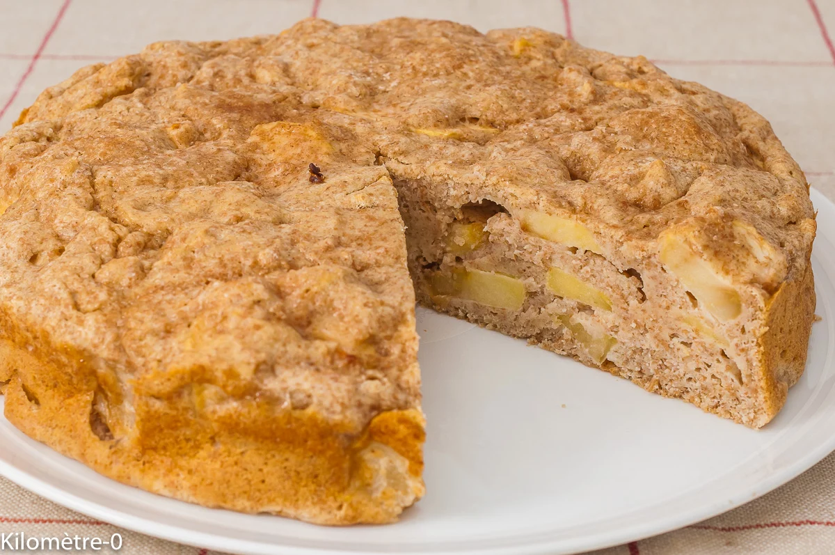 Photo de recette de dessert, gâteau, pommes, ricotta, facile, rapide, économique, automne, hiver, bio, Kilomètre-0, blog de cuisine réalisée à partir de produits de saison et issus de circuits courts