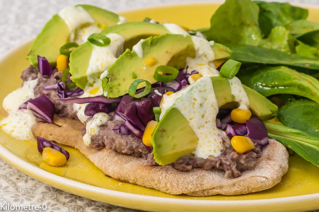 Naans aux haricots azuki, chou rouge et avocats - Étape 10