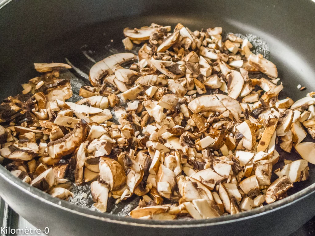 Briks aux poireaux et champignons - Étape 2