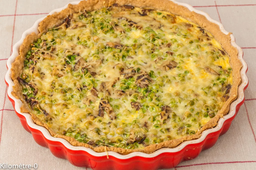 Quiche aux cèpes et petits pois - Étape 8