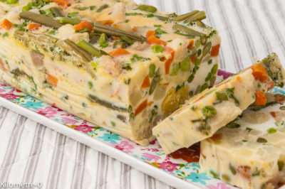 Photo de recette de terrine, oeufs, légumes, four vapeur, facile, bio, léger, végétarien, healthy, Kilomètre-0, blog de cuisine réalisée à partir de produits de saison et issus de circuits courts