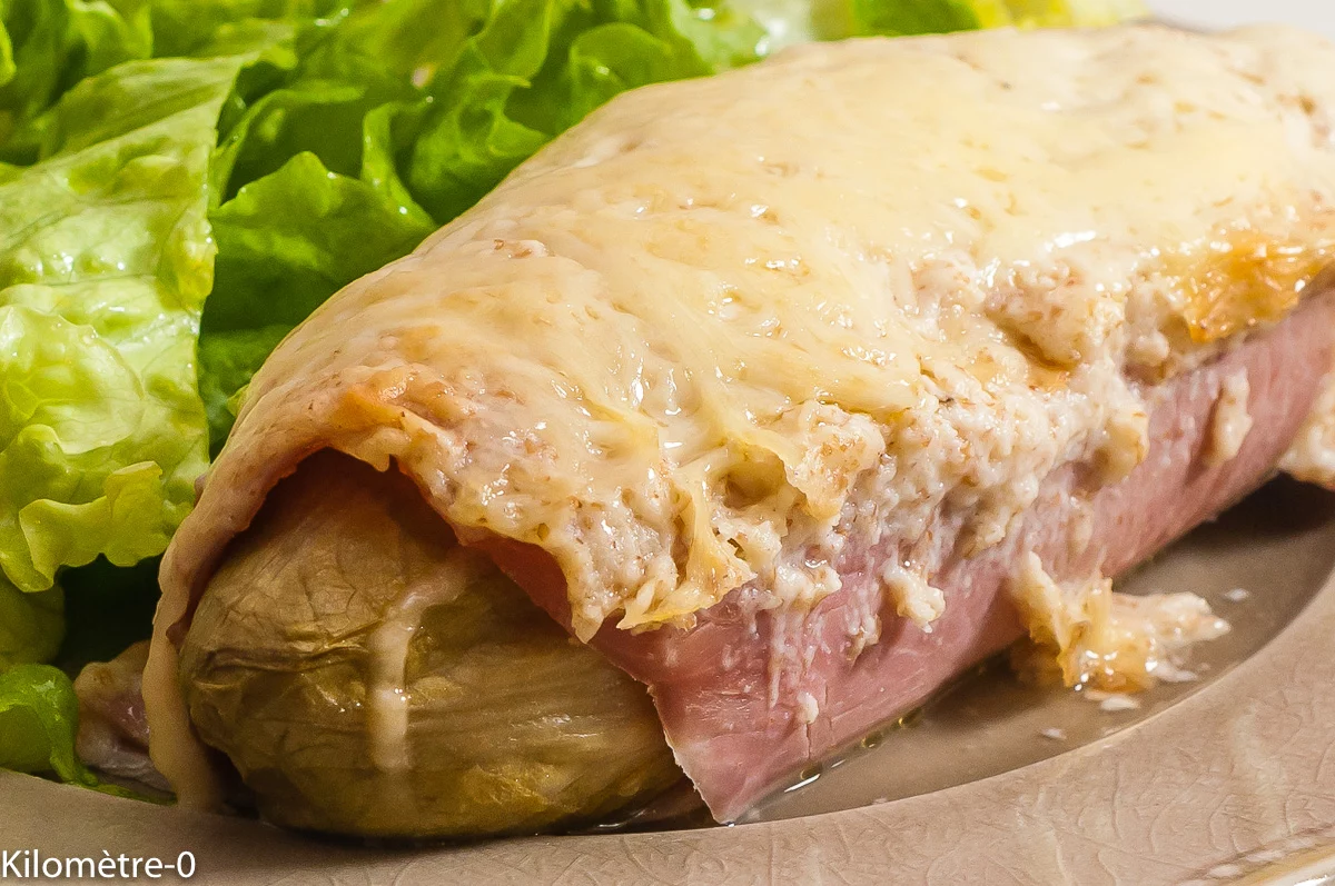 Photo de recette d'endives au jambon, facile, jambon, salade, hiver, béchamel, classique, four vapeur, Kilomètre-0, blog de cuisine réalisée à partir de produits de saison et issus de circuits courts