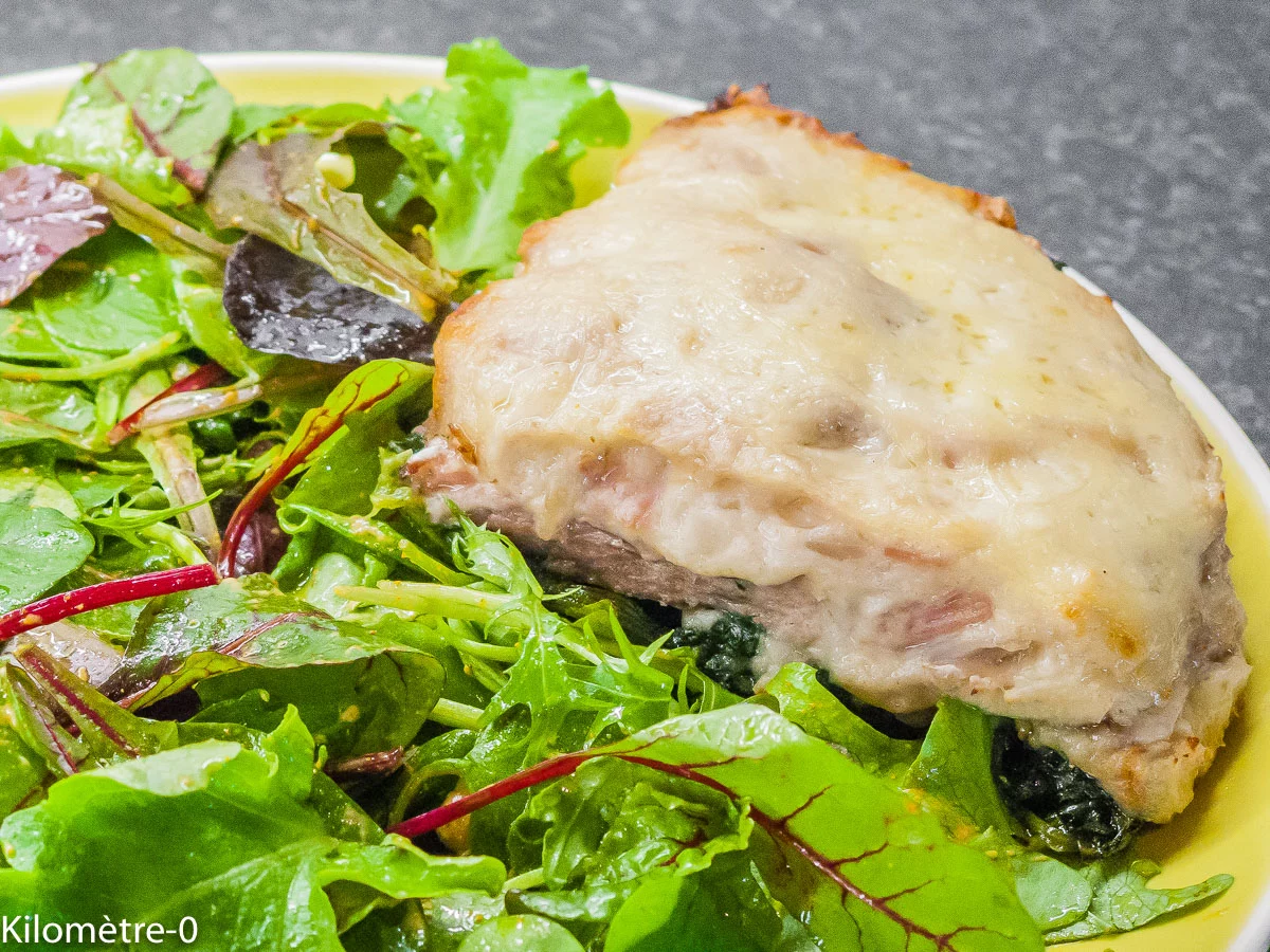 Photo de recette de poulet, emmental, épinards, chicken florentine casserole, cuisine américaine, béchamel, cuisine du monde, bio, Kilomètre-0, blog de cuisine réalisée à partir de produits de saison et issus de circuits courts