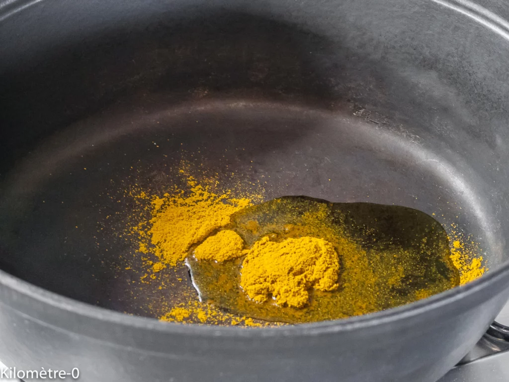 Cocotte de porc au curry, lait de coco et ananas - Étape 3