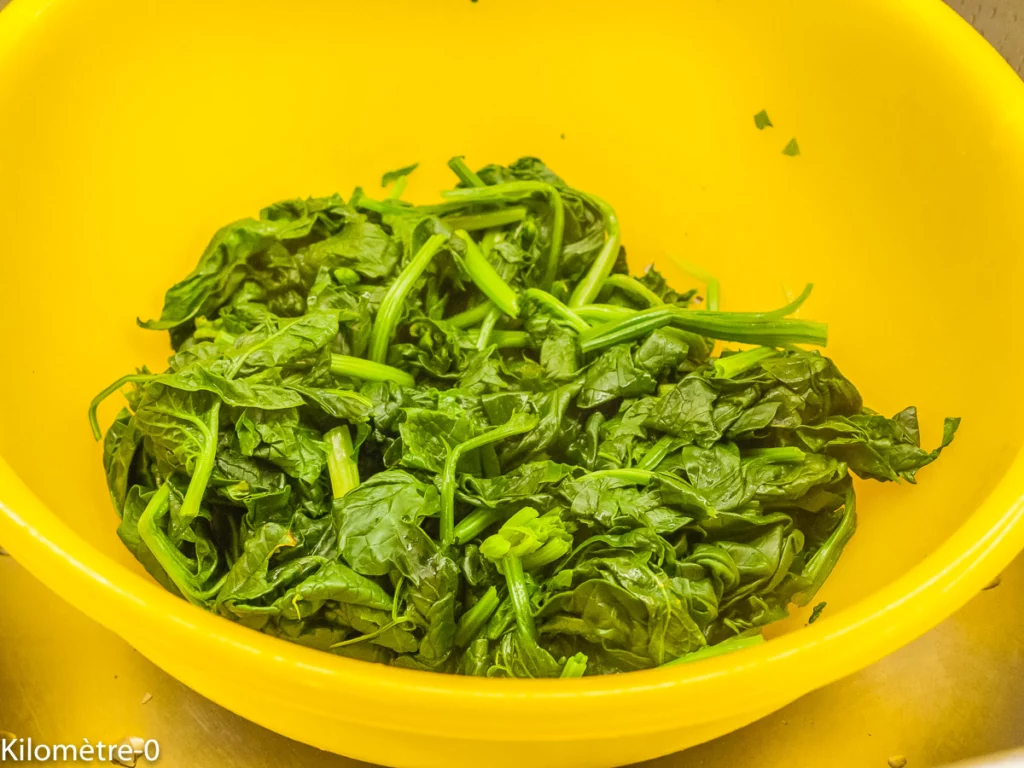 Gratin d&rsquo;épinards - Étape 2
