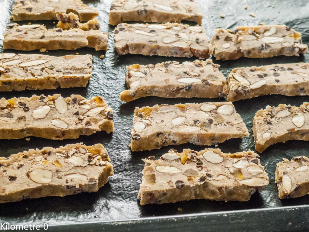 Craquants amandes, chocolat et oranges confites - Étape 8