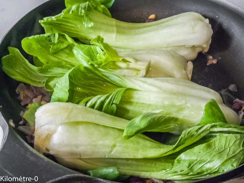 Riz sauté au chou pak choi et aux oeufs - Étape 6
