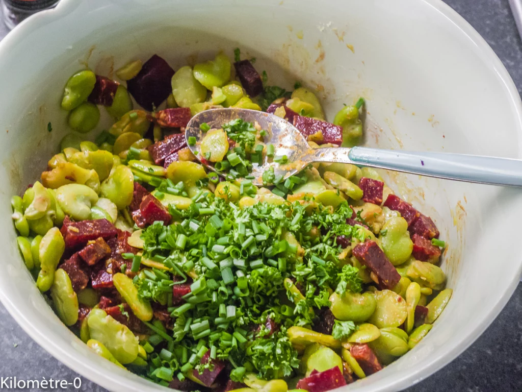 Spare ribs aux épices, salade de fèves et betteraves - Étape 8