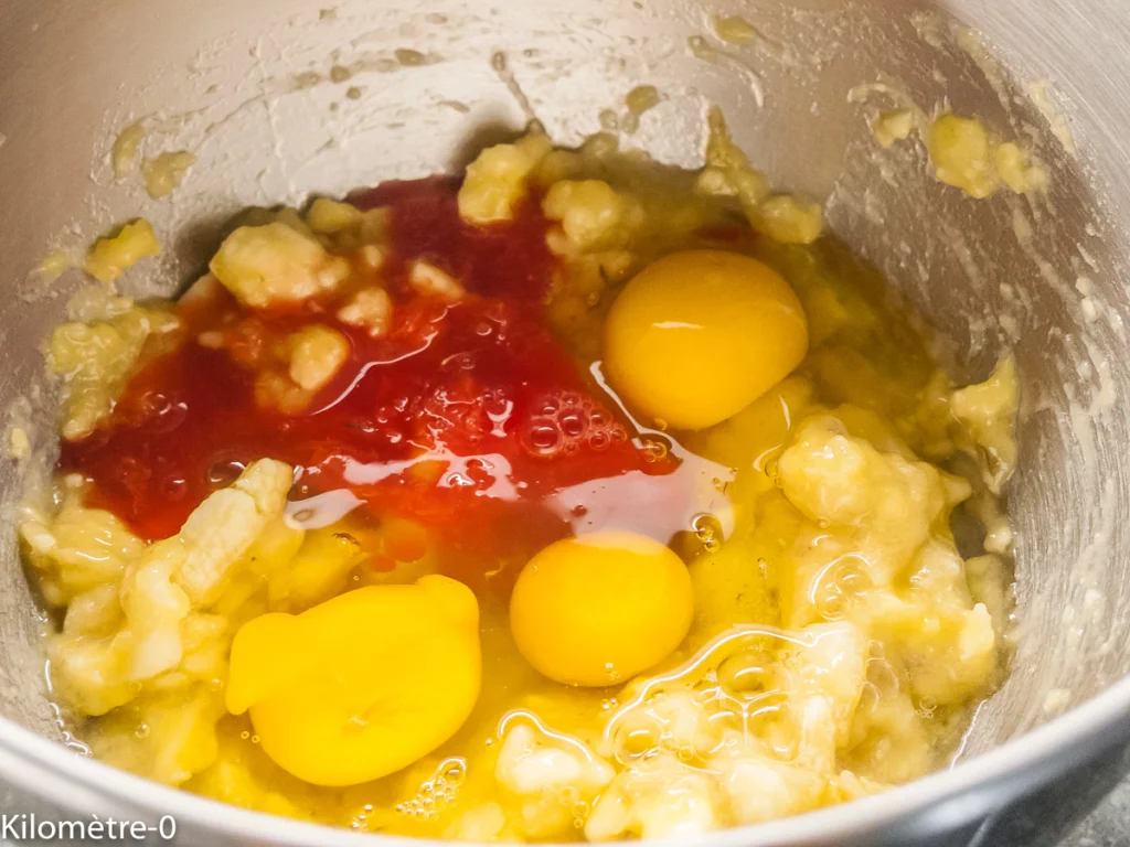 Gâteau du matin banane, orange et chocolat - Étape 3