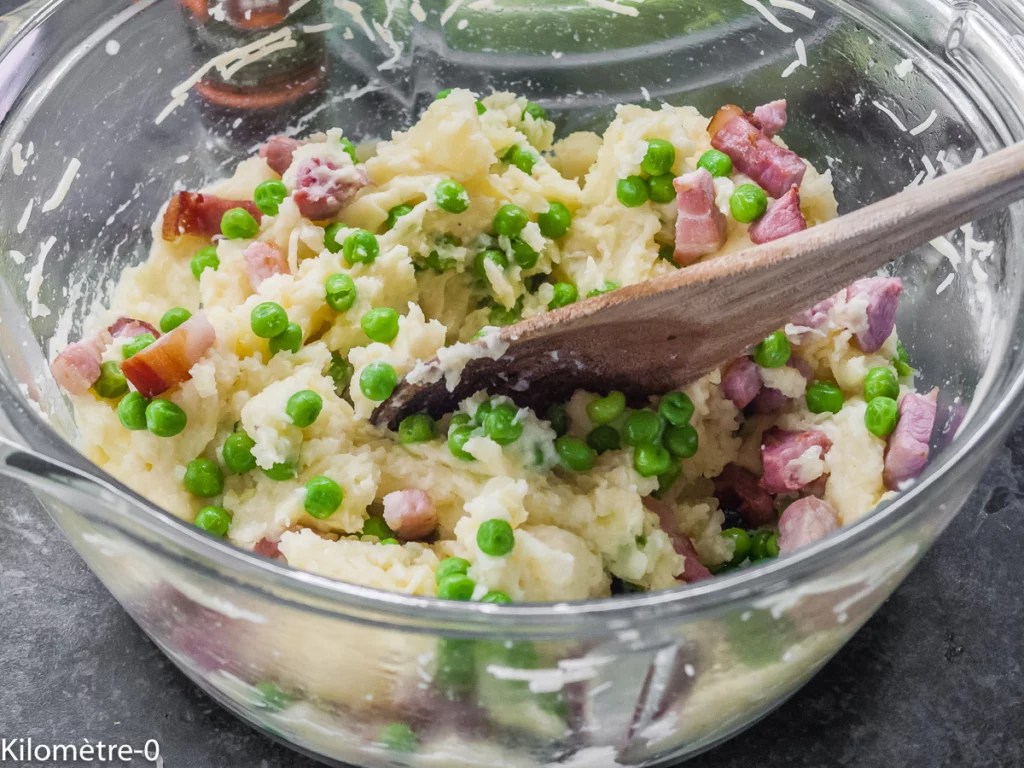 Terrine de pommes de terre aux lardons et œufs - Étape 7