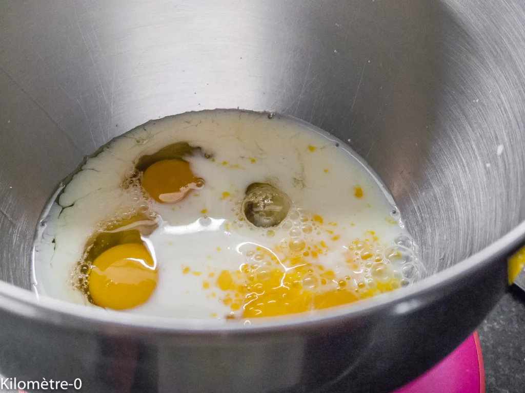 Gâteau du matin noisettes, noix et poires - Étape 1