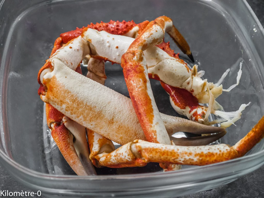 Flans d&rsquo;asperges, œufs et araignée de mer - Étape 1