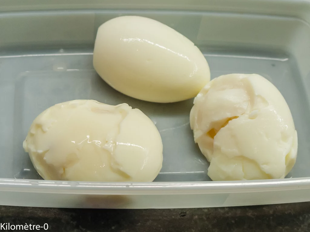 Flans d&rsquo;asperges, œufs et araignée de mer - Étape 4