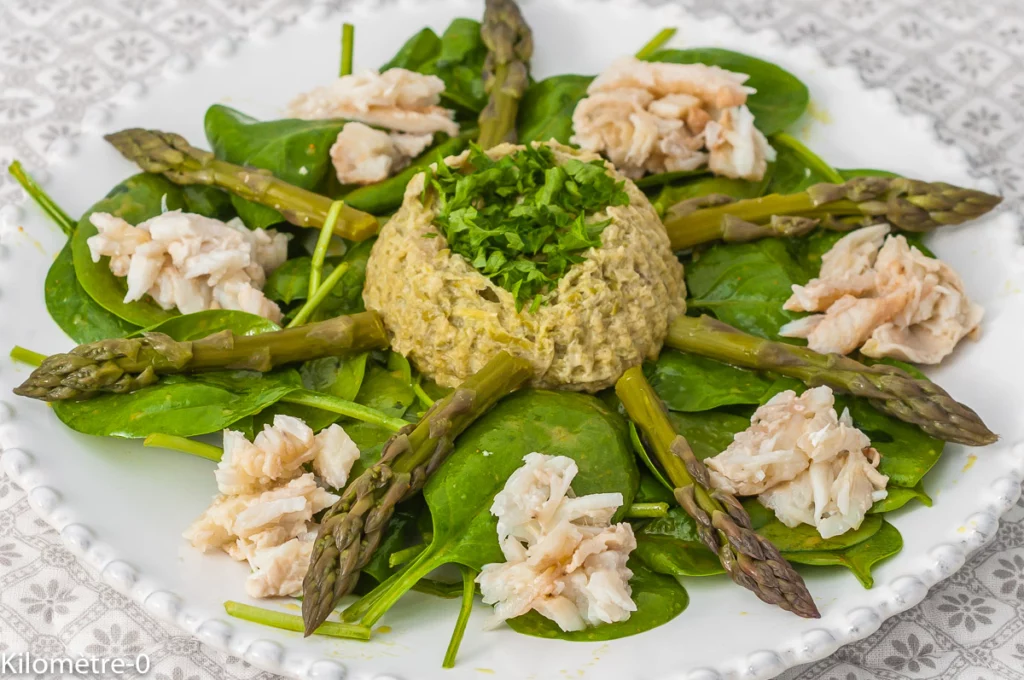 Flans d&rsquo;asperges, œufs et araignée de mer - Étape 13