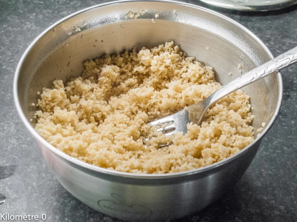 Cuisson de la semoule de blé dur, couscous - Étape 5