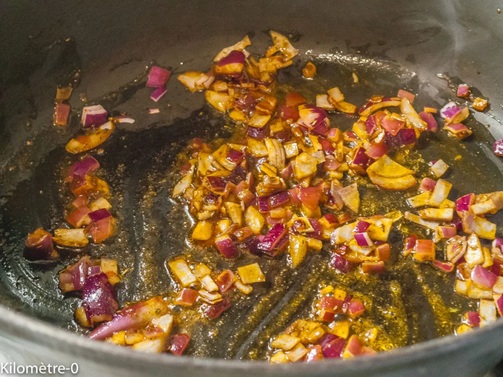 Échine de porc aux lentilles et patates douces - Étape 2