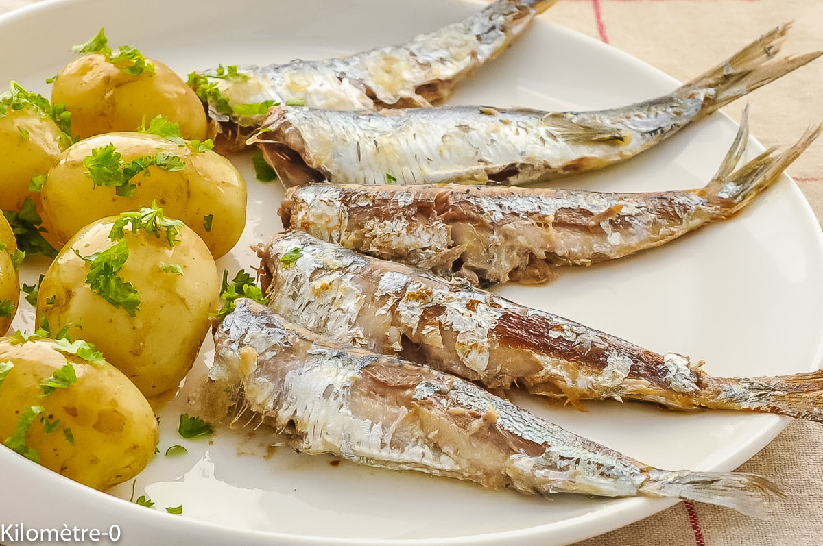 Photo de recette de sardines, beurre, poisson, poisson bleu, petits poissons, pommes de terre nouvelles, Bretagne, cuisine bretonne, facile, rapide, beurre,  Kilomètre-0, blog de cuisine réalisée à partir de produits de saison et issus de circuits courts