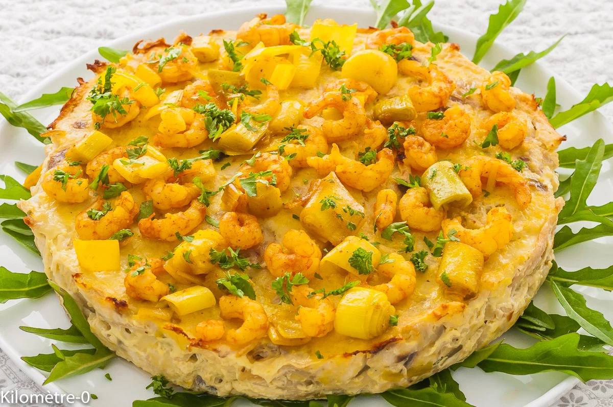 Photo de recette, gâteau salé, crevettes, poireaux, betterave, merlu, poisson, sauce à la betterave, Noël, argentine, Argentine, Kilomètre-0, blog de cuisine réalisée à partir de produits de saison et issus de circuits courts