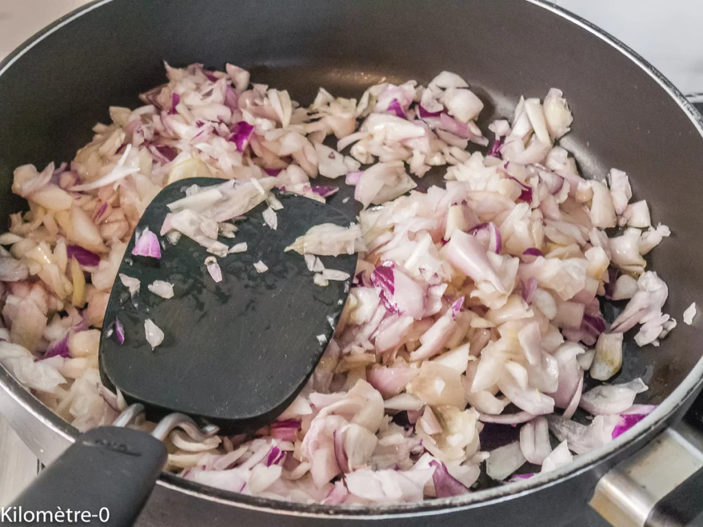 Cake salé aux oignons, fêta et olives - Étape 3