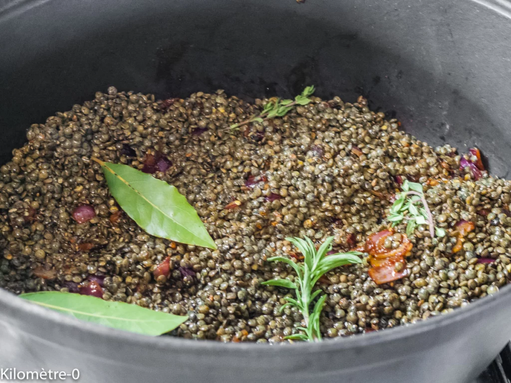 Potée de saucisses aux lentilles et légumes d&rsquo;hiver - Étape 5