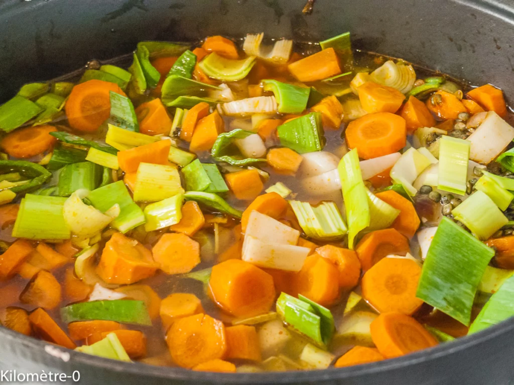 Potée de saucisses aux lentilles et légumes d&rsquo;hiver - Étape 8