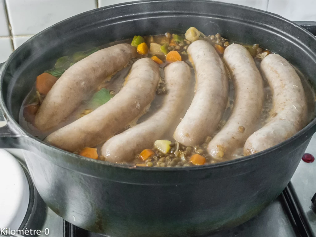 Potée de saucisses aux lentilles et légumes d&rsquo;hiver - Étape 13