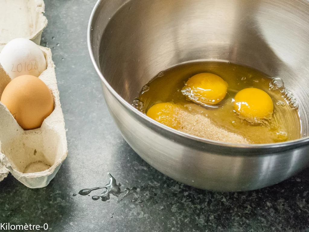 Flan pâtissier coco griottes - Étape 2
