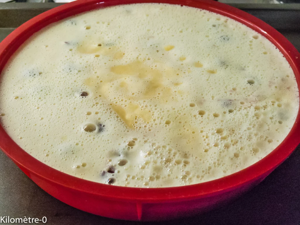 Flan pâtissier coco griottes - Étape 7