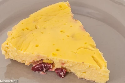 Photo de recette de dessert, gâteau, fromage blanc, griottes, laitage, facile, bio, rapide, oeufs, Kilomètre-0, blog de cuisine réalisée à partir de produits de saison et issus de circuits courts