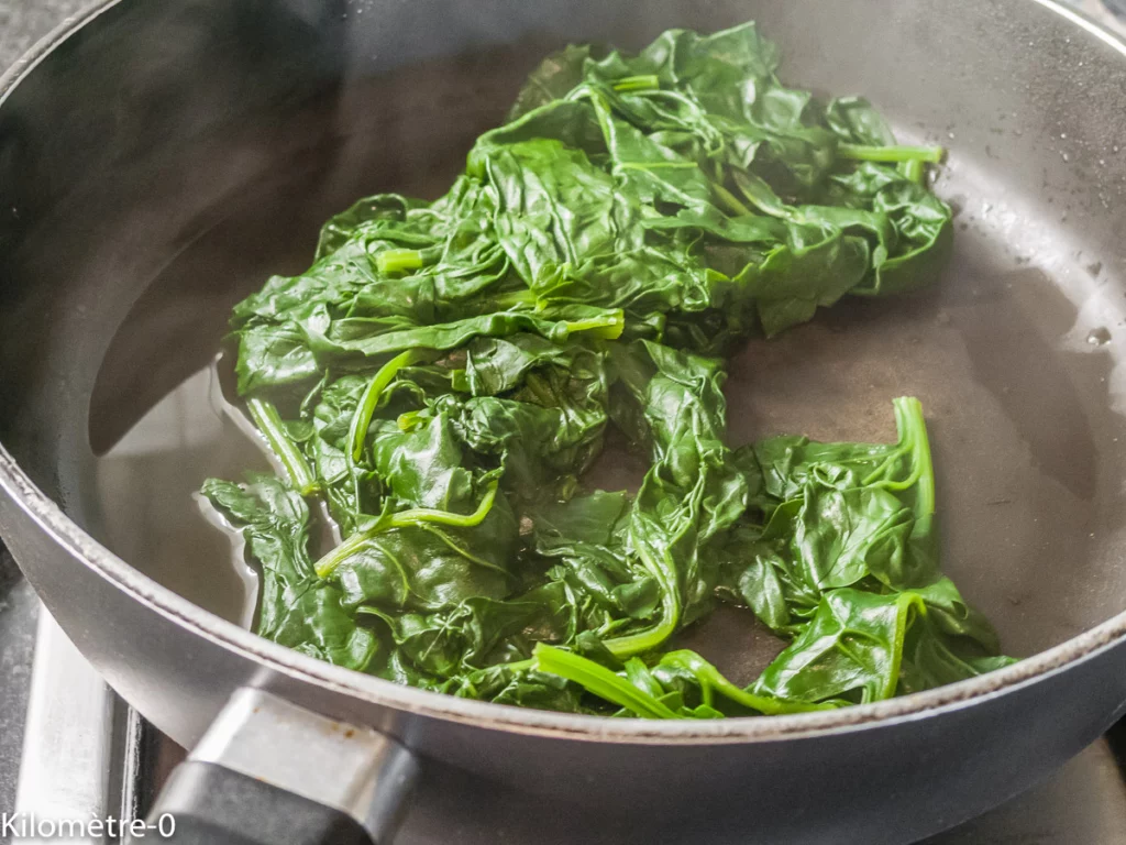 Sardines aux épinards, sauce béchamel - Étape 2