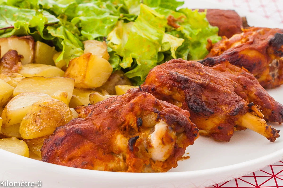 Photo de recette de poulet, ailes de poulet, pilons, sauce barbecue, pomme de terre, marinade, poulet mariné, facile, grillade, Kilomètre-0, blog de cuisine réalisée à partir de produits de saison et issus de circuits courts