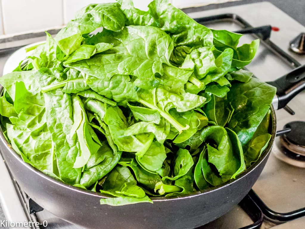 Cuisson des épinards - Étape 3