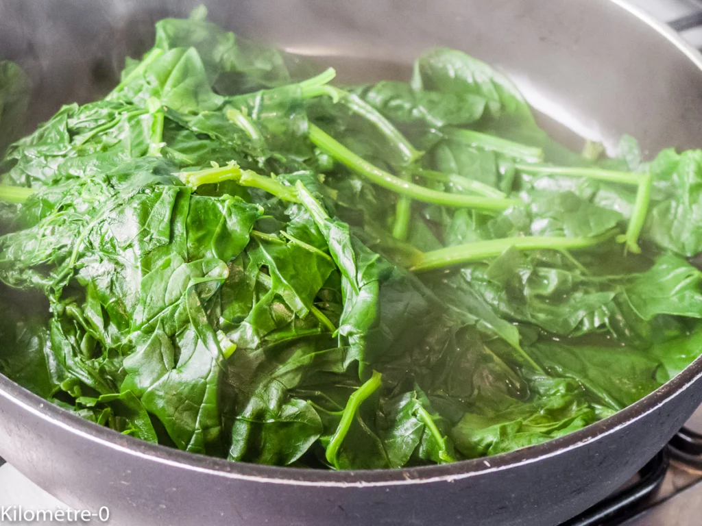 Cuisson des épinards - Étape 4