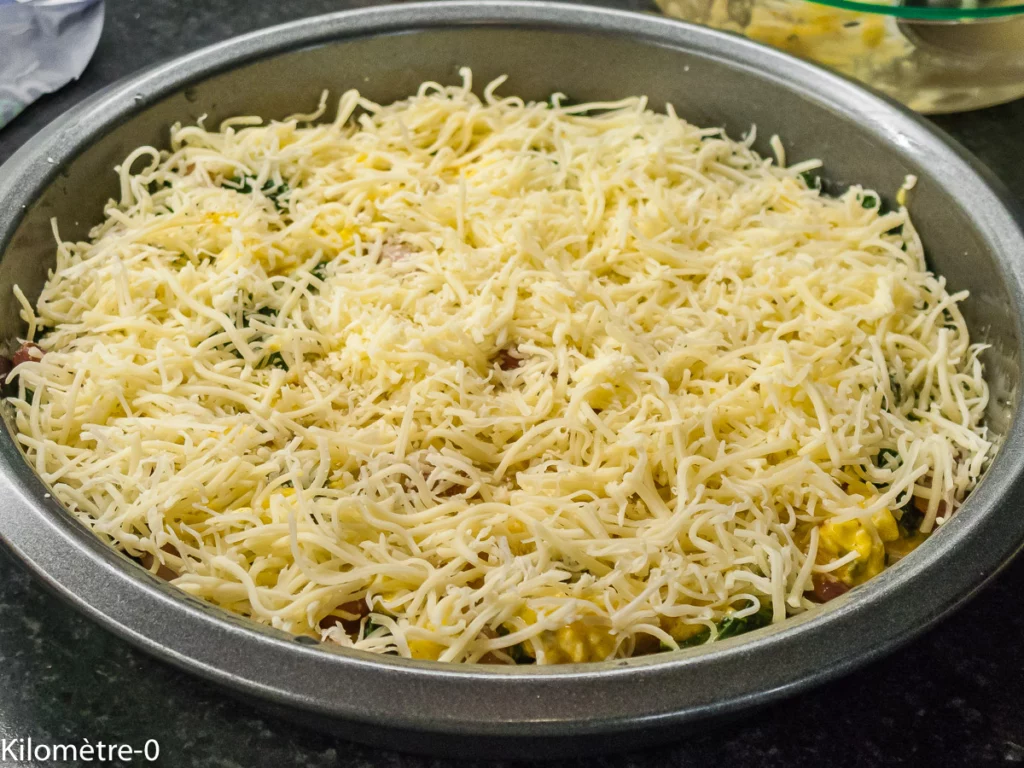 Quiche sans pâte aux épinards et lardons - Étape 11