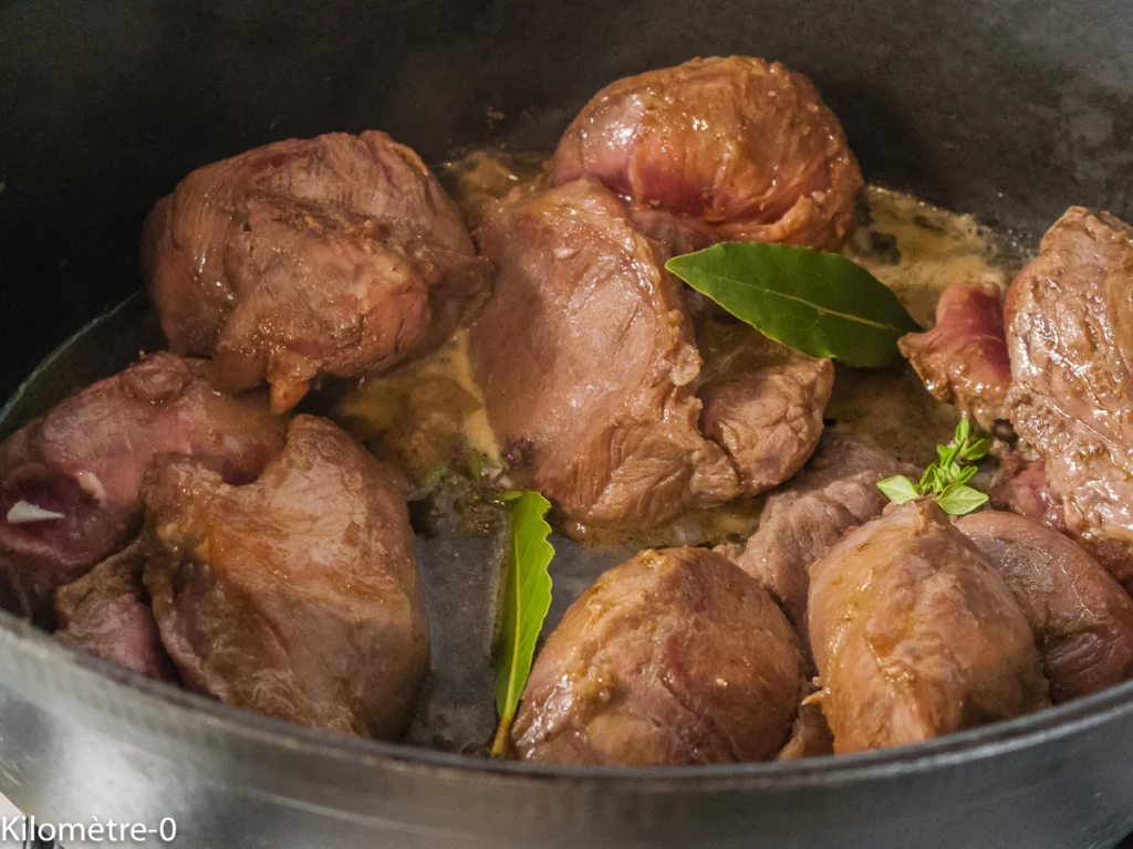 Joues de porc aux carottes et petits pois - Étape 4