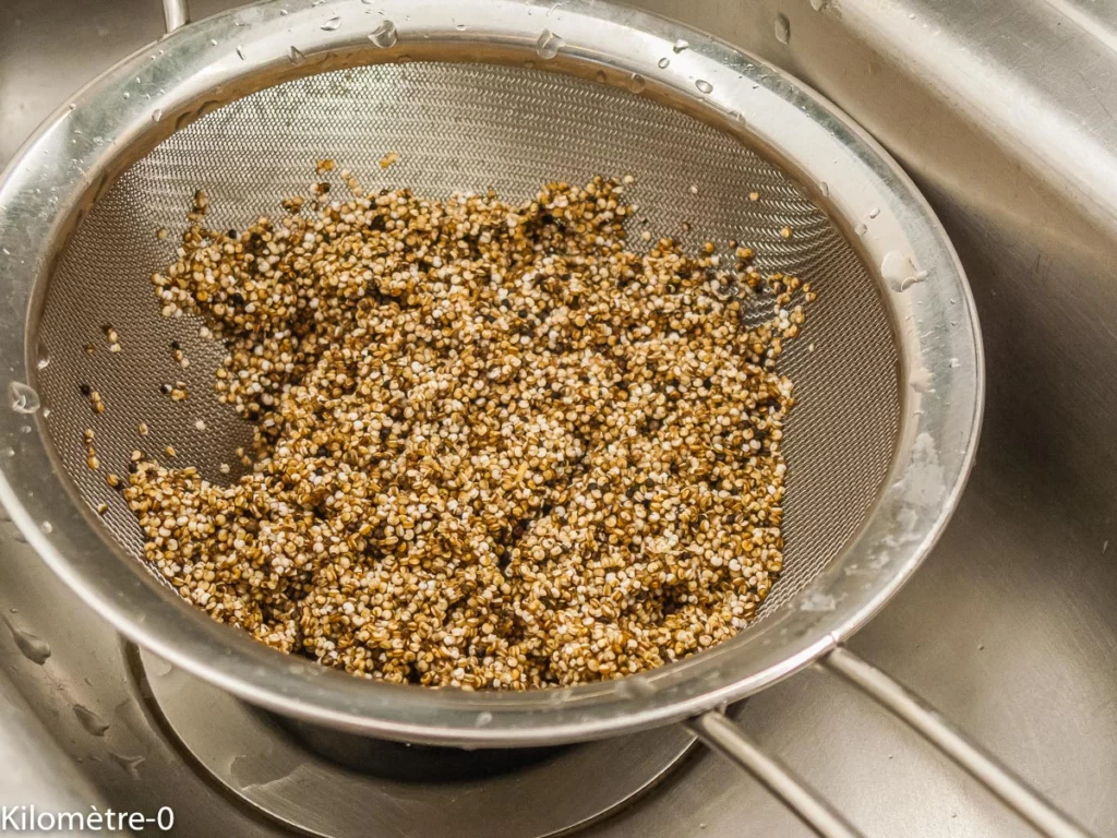 Galette de quinoa aux épinards et orties - Étape 1
