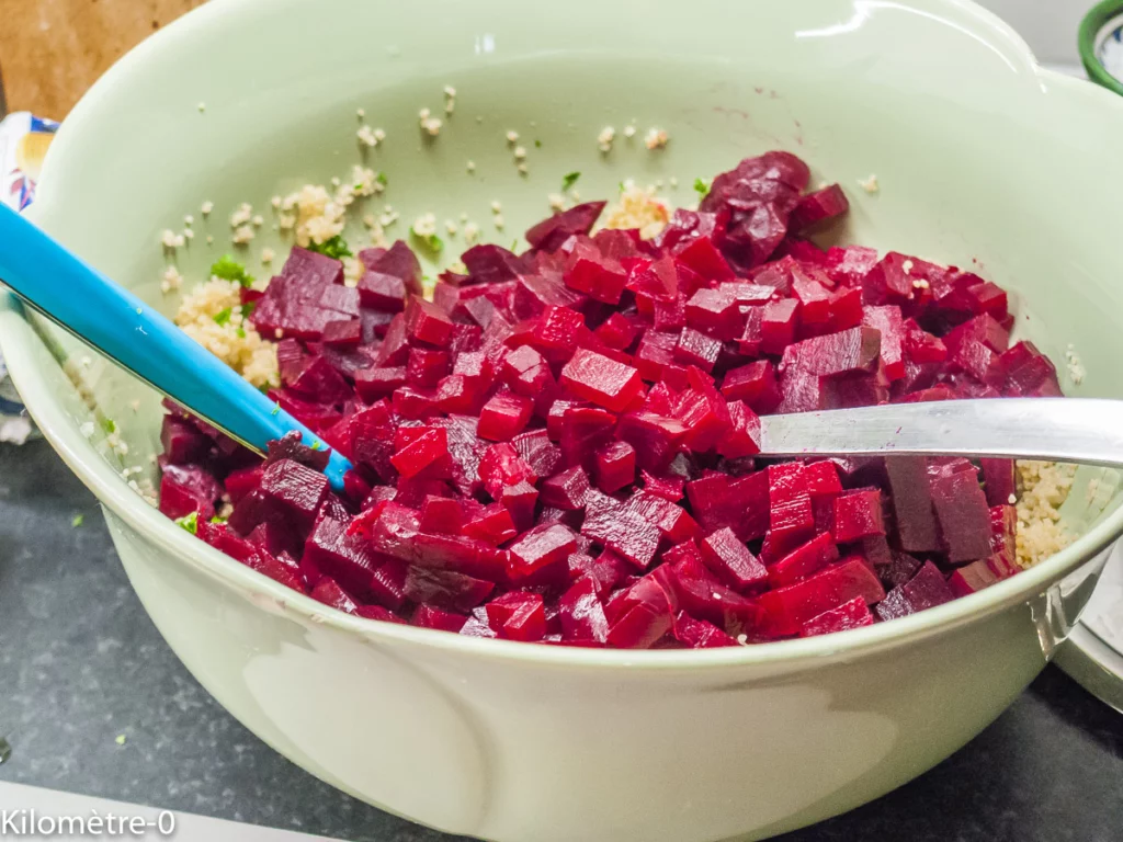 Salade de semoule aux betteraves et fines herbes - Étape 5