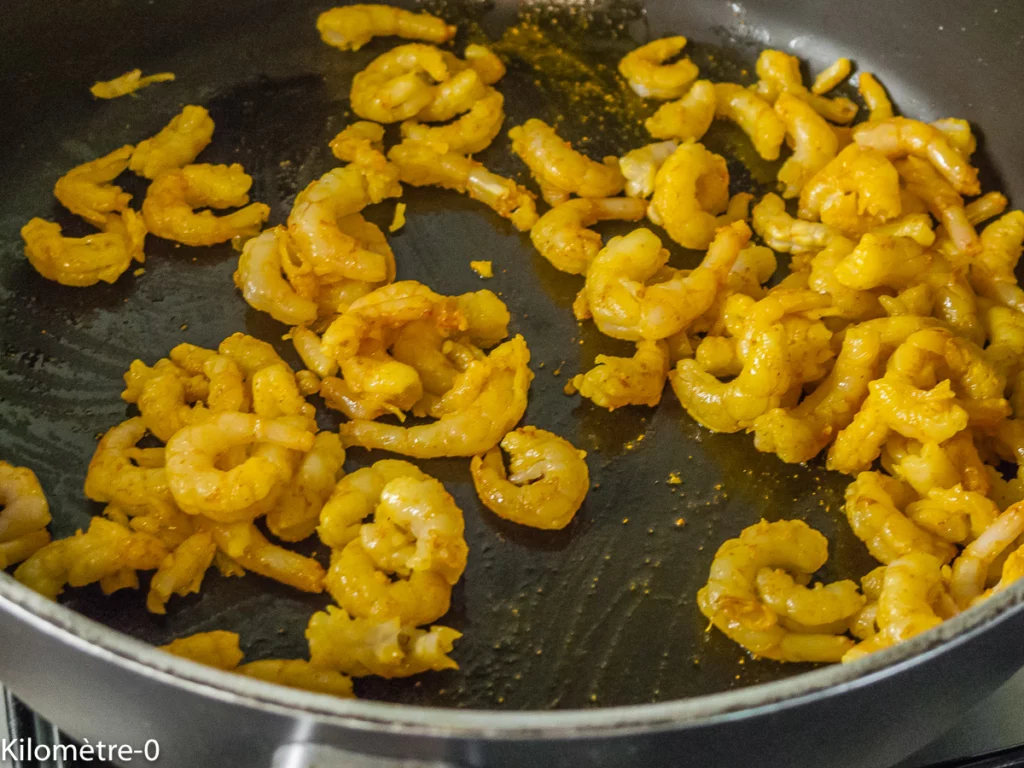 Crevettes et pois chiches aux légumes - Étape 9