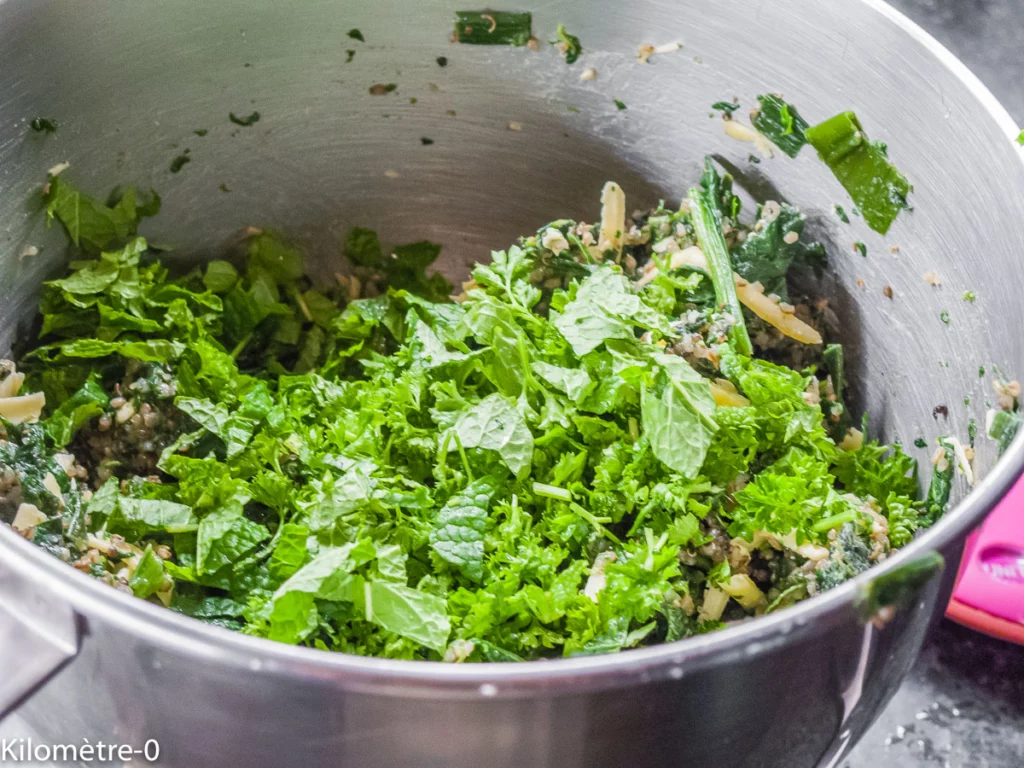 Galette de quinoa aux épinards et orties - Étape 14