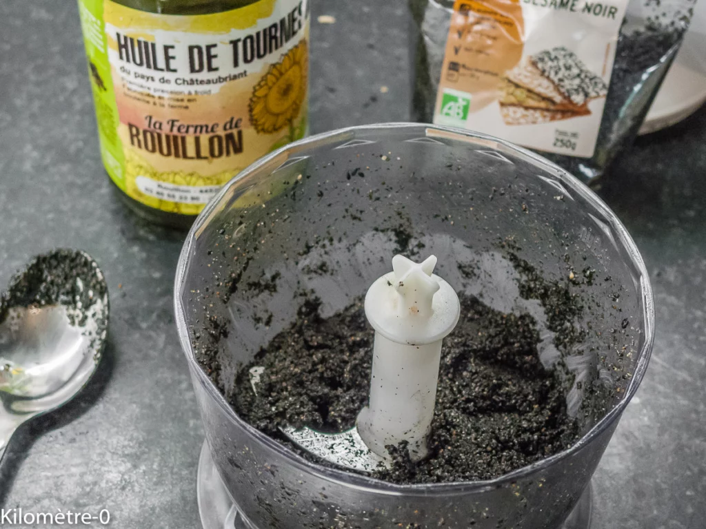 Pâte de sésame noir maison - Étape 2