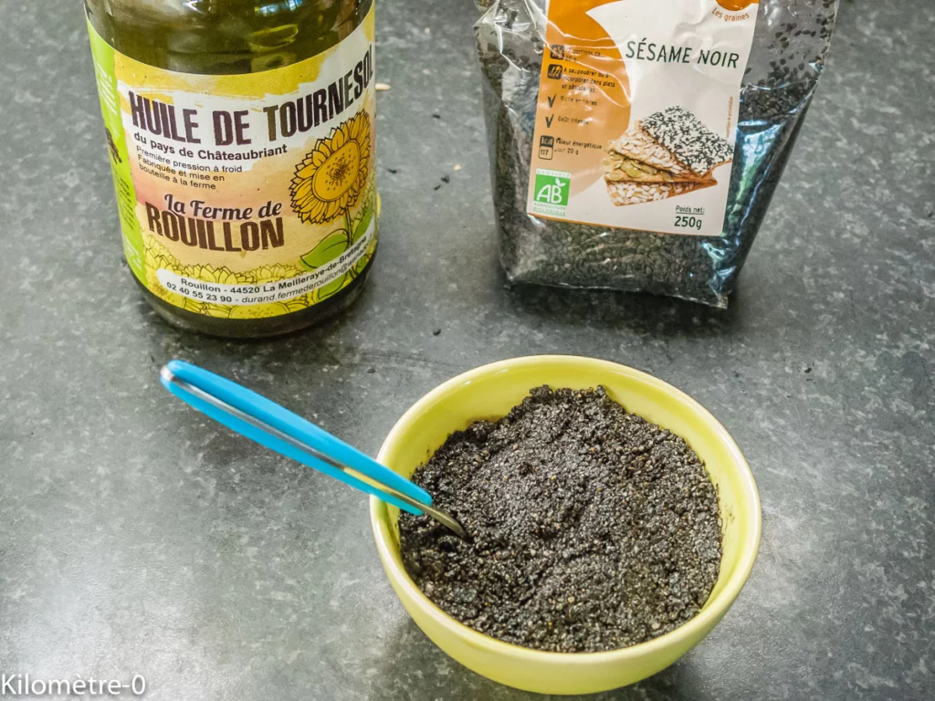 Pâte de sésame noir maison - Étape 3