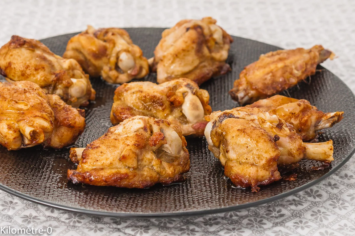 Photo de recette, apéro, ailes de poulet, pilons, poulet, volailles, grillades, grignotine, facile, épices, thaïe, rapide, Kilomètre-0, blog de cuisine réalisée à partir de produits de saison et issus de circuits courts
