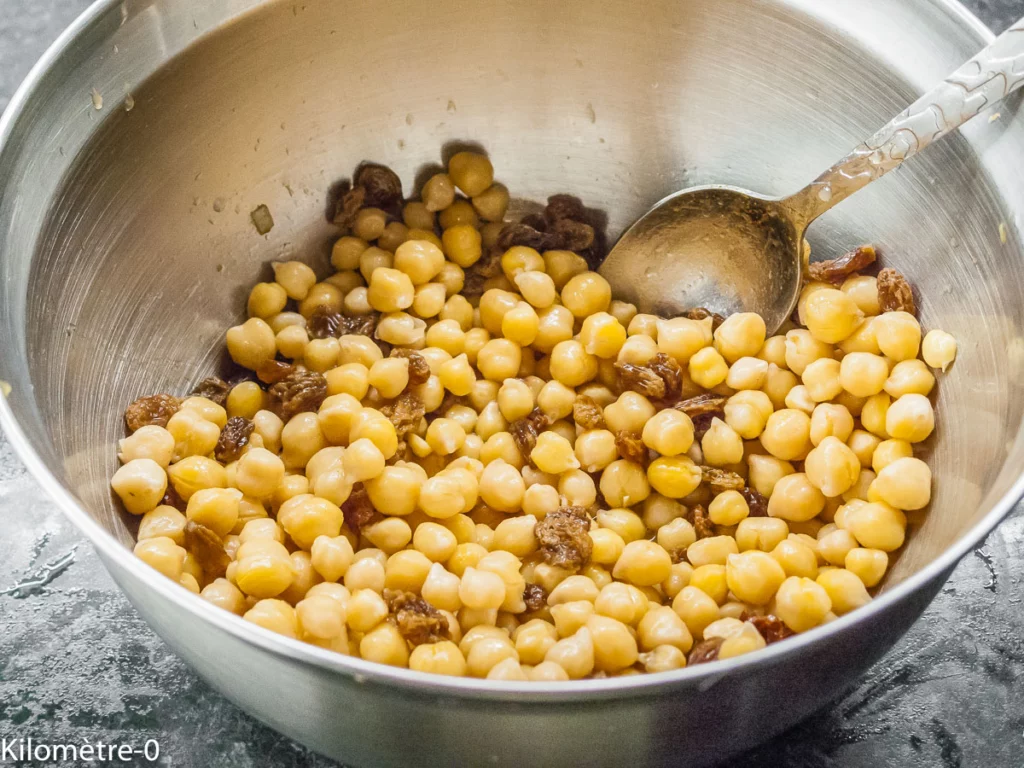 Salade de pois chiches aux carottes rôties - Étape 10