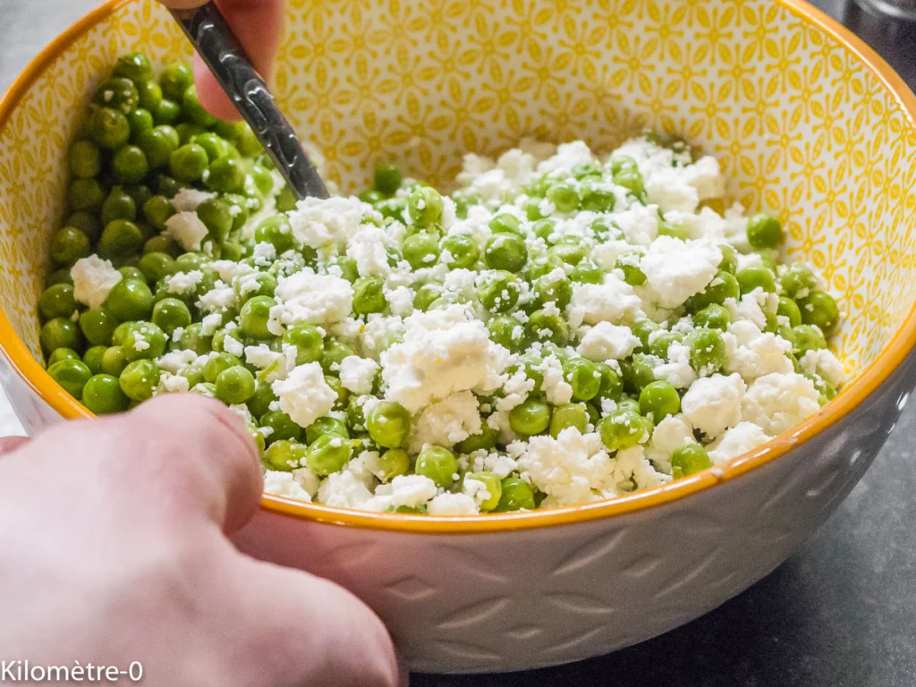 Burger végétarien petits pois, fêta, œuf - Étape 4