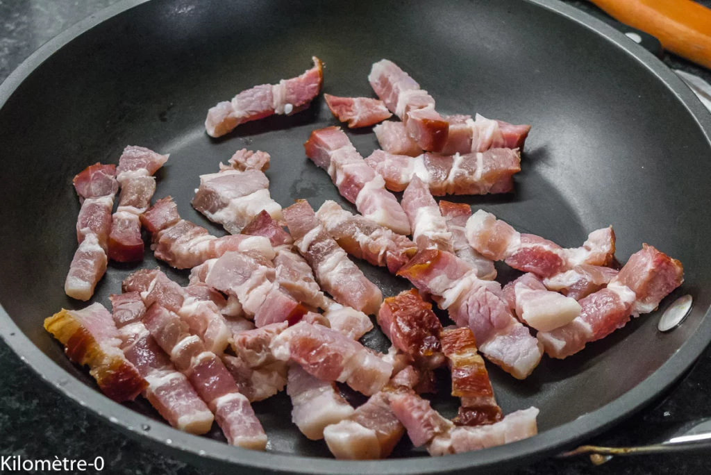 Gâteau de semoule aux oignons, carottes et lardons - Étape 5