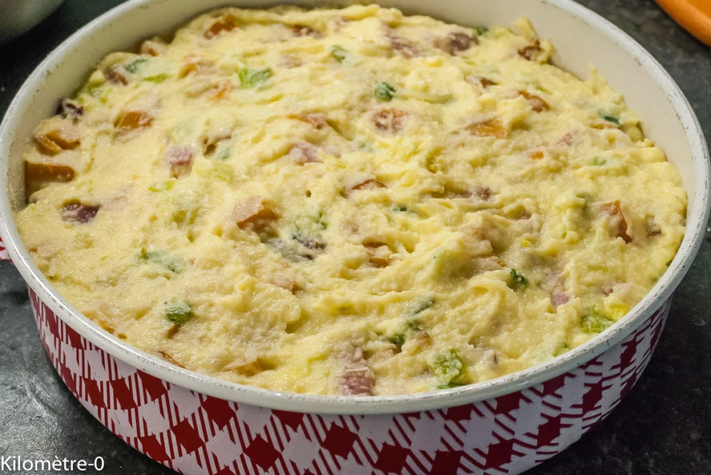 Gâteau de semoule aux oignons, carottes et lardons - Étape 12