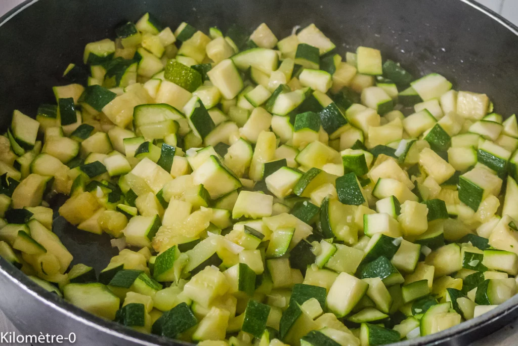 Clafoutis courgettes fêta - Étape 2