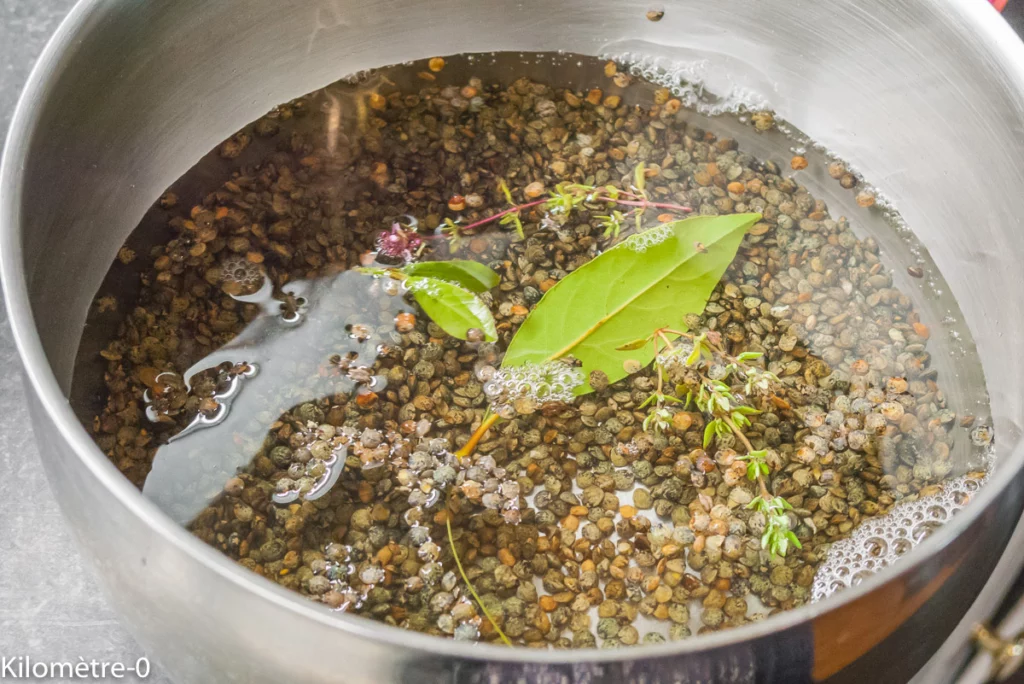 Terrine végétale aux lentilles et champignons - Étape 1