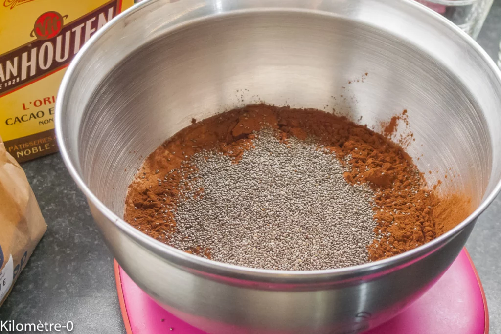 Crème au chocolat et graines de chia - Étape 1