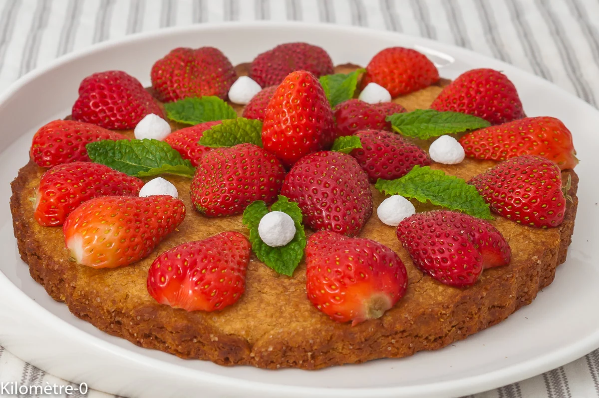 Photo de recette de palet breton, géant, maxi, fruits rouges, fraises, facile, Bretagne, gâteau, dessert, Kilomètre-0, blog de cuisine réalisée à partir de produits de saison et issus de circuits courts